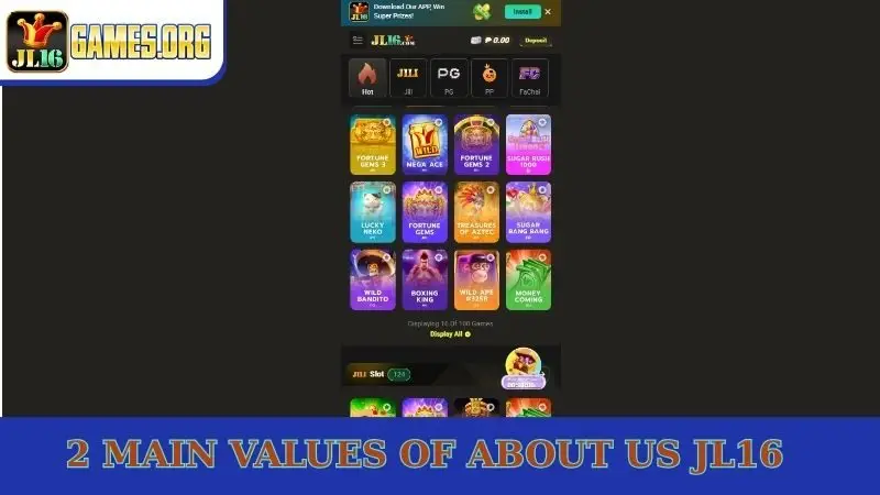 2 main values ​​of about us JL16