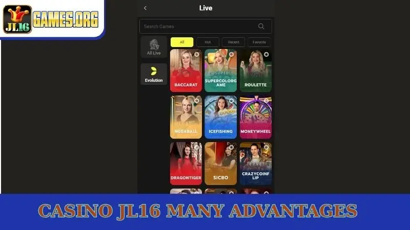 Casino JL16 many advantages