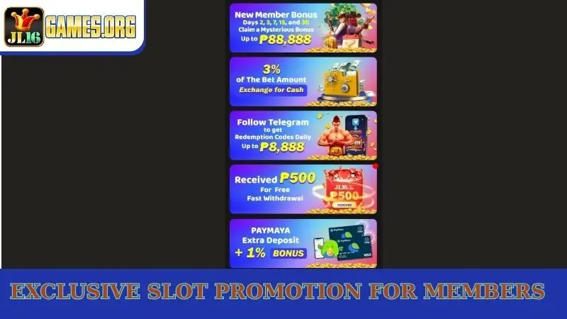Exclusive slot promotions for members