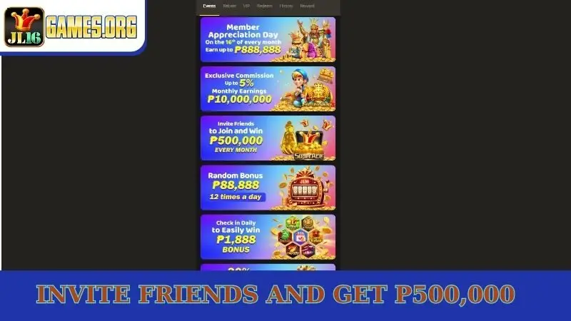 Invite friends and get P500,000