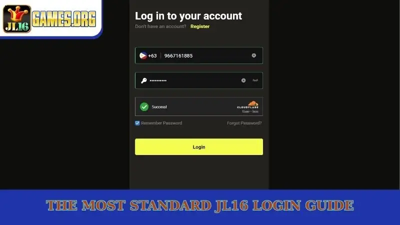 The most standard JL16 login guide